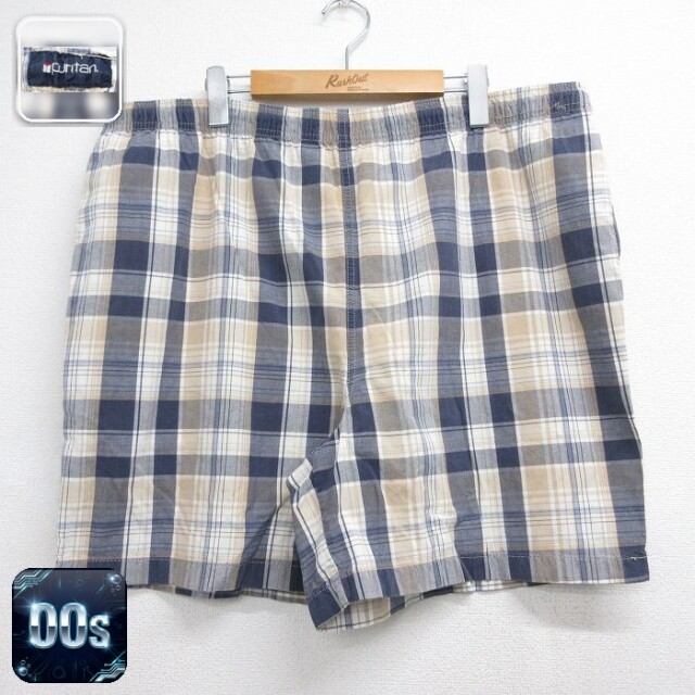 ピューリタン 00s ショートパンツ チェック ネイビー 実寸W39 | 古着