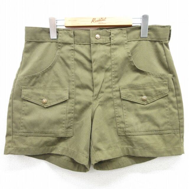 実寸W34 80s ショートパンツ ボーイスカウト カーキ | 古着