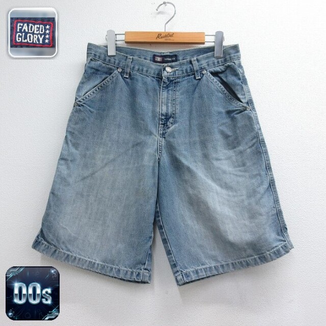 FADED GLORY 00s ショートパンツ デニム ネイビー 実寸W32 | 古着