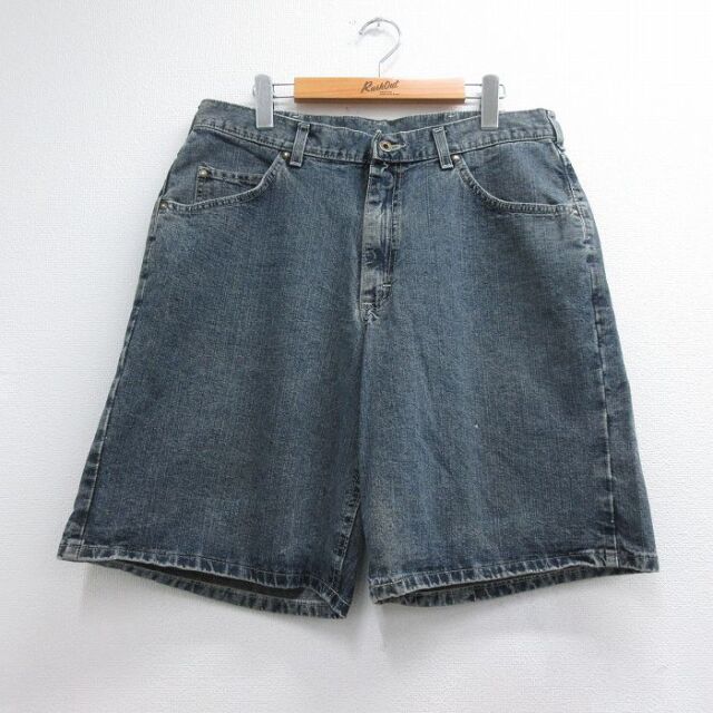 リー 90s ハーフパンツ ネイビー 実寸W34 | 古着