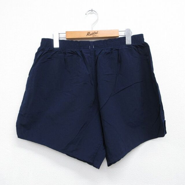 ショート ナイロン パンツ ネイビー 実寸W33 | 古着