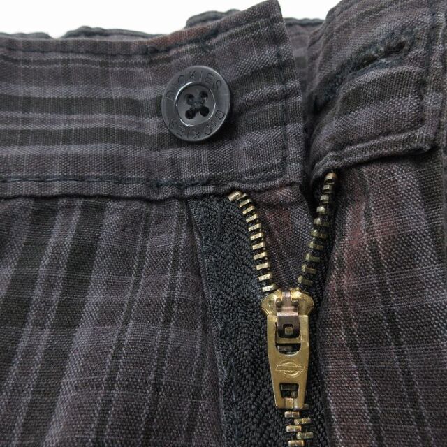 ジ*ズ様 Dickies チェックショーツ WR205 W35 ブラック 古着 BEAMS