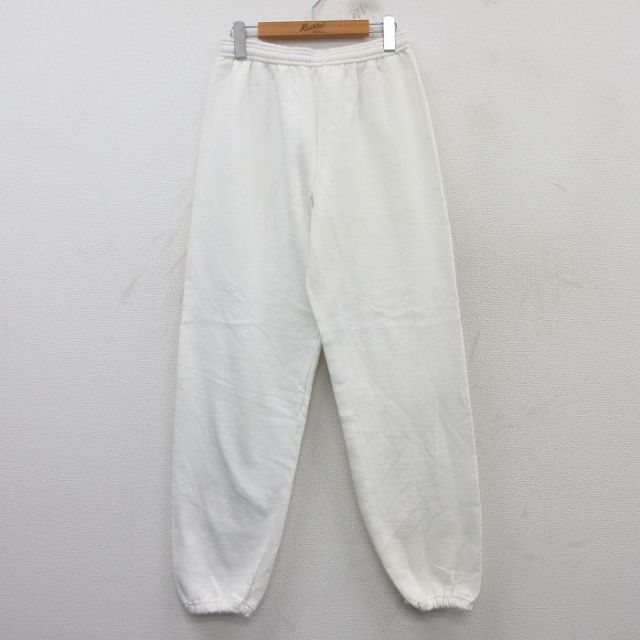 W32★古着 ジャージーズ スウェット パンツ メンズ 80年代 80s 無地 USA製 白 ホワイト 25mar06 中古 ボトムス ロング
