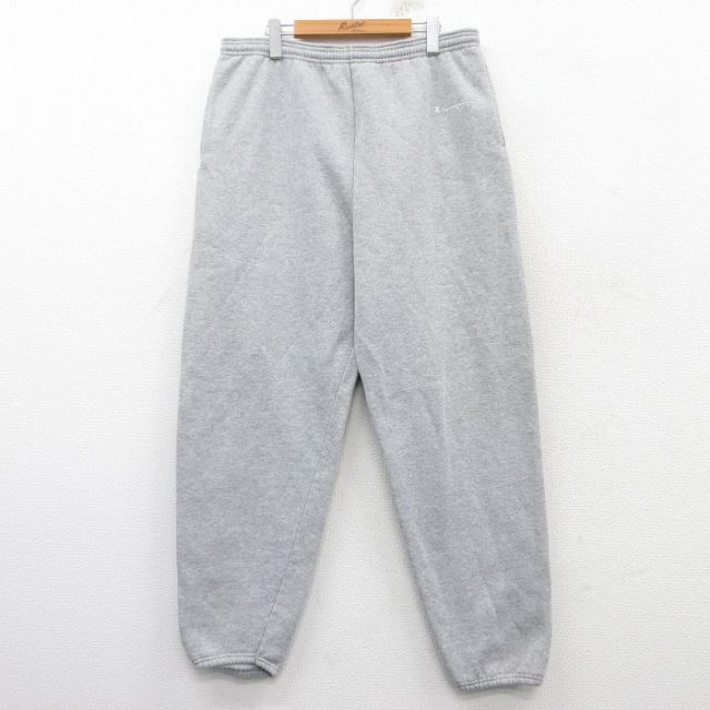 W36★古着 チャンピオン champion スウェット パンツ メンズ 00年代 00s ワンポイントロゴ グレー 霜降り 25mar06 中古 ボトムス ロング