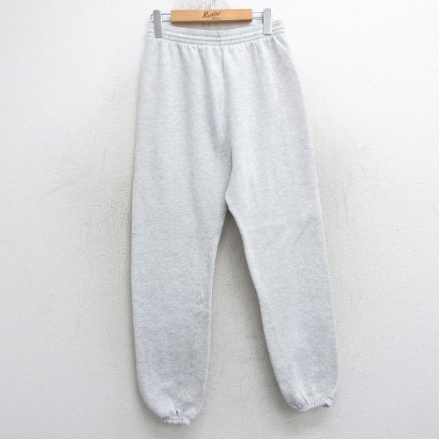W31★古着 ヘインズ Hanes スウェット パンツ メンズ 90年代 90s 無地 USA製 薄グレー 霜降り 25mar15 中古 ボトムス ロング