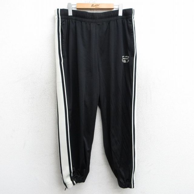 W38★古着 ラルフローレン Ralph Lauren ポロジーンズ ブランド ジャージ パンツ メンズ 90年代 90s ワンポイントロゴ USA製 黒他 ブラック 25mar15 中古 ボトムス ロング