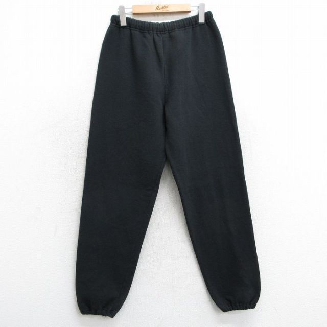 W33★古着 ラッセル スウェット パンツ メンズ 00年代 00s 無地 黒 ブラック 【spe】 25mar15 中古 ボトムス ロング