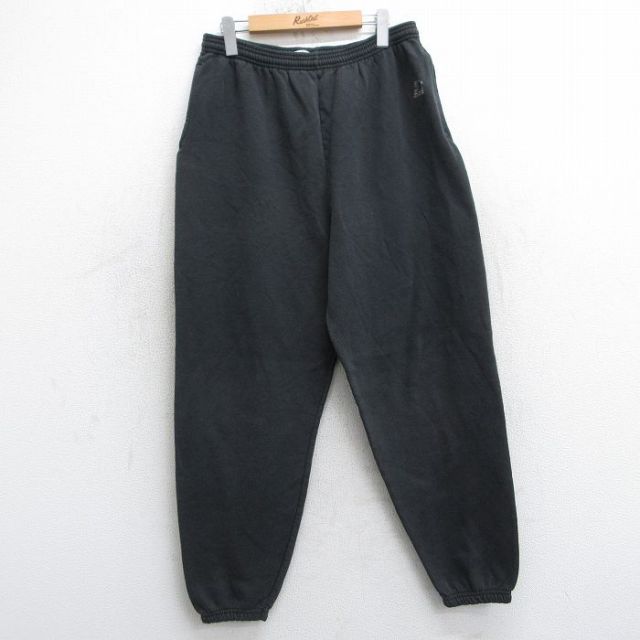 W34★古着 スターター STARTER スウェット パンツ メンズ 00年代 00s ワンポイントロゴ 黒 ブラック 25mar15 中古 ボトムス ロング