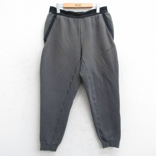 【50%OFF】W34★古着 ナイキ NIKE イージー パンツ メンズ 00年代 00s ワンポイントロゴ グレー他 25mar15 中古 ボトムス ロング