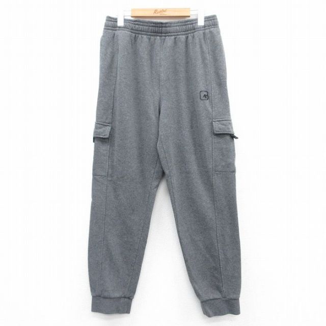 W34★古着 AND1 スウェット カーゴ パンツ メンズ 濃グレー 25mar26 中古 ボトムス ロング