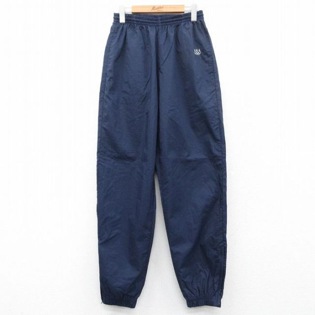W31★古着 JCペニー ナイロン パンツ メンズ 90年代 90s USAオリンピック 紺 ネイビー 25mar29 中古 ボトムス ロング