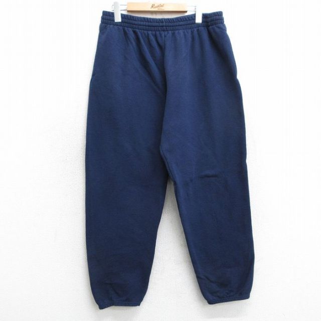 W34★古着 フルーツオブザルーム スウェット パンツ メンズ 00年代 00s 無地 紺 ネイビー 25apr03 中古 ボトムス ロング