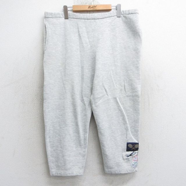W39★古着 ゲス GUESS ブランド スウェット パンツ メンズ 90年代 90s ワッペン USA製 薄グレー 霜降り 25apr03 中古 ボトムス ロング