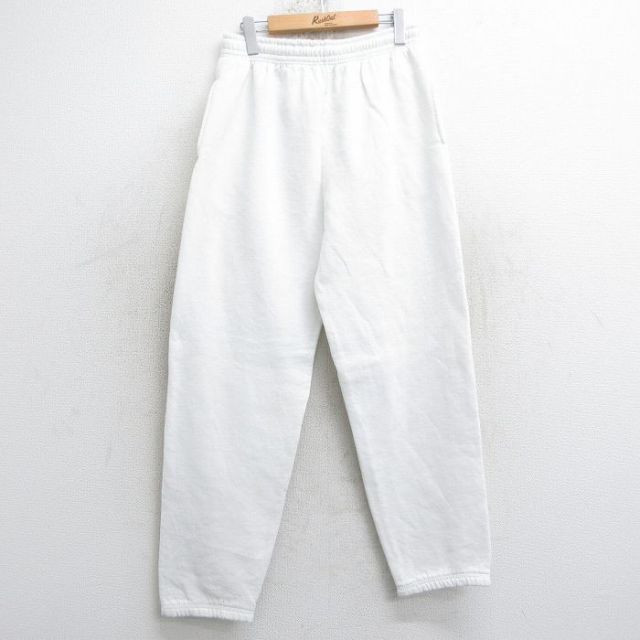 W34★古着 スウェット パンツ メンズ 90年代 90s 無地 USA製 白 ホワイト 25apr17 中古 ボトムス ロング