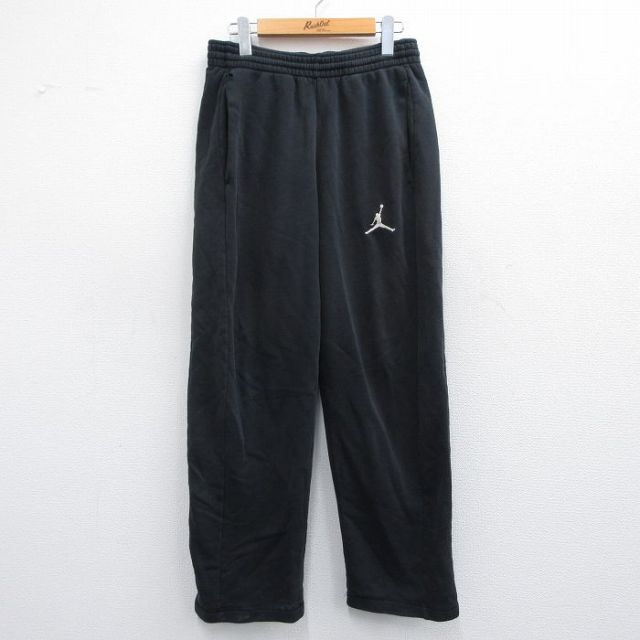 W31★古着 スウェット パンツ メンズ 00年代 00s マイケルジョーダン エアジョーダン 黒 ブラック 25apr25 中古 ボトムス ロング