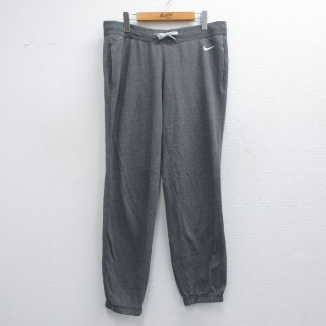 【50%OFF】W37★古着 ナイキ NIKE スウェット パンツ メンズ ワンポイントロゴ グレー 霜降り 25apr26 中古 ボトムス ロング