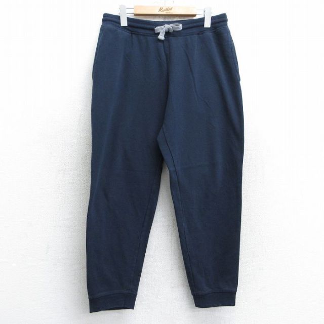 W34★古着 ノーティカ NAUTICA ブランド スウェット パンツ メンズ ワンポイントロゴ 紺 ネイビー 25may08 中古 ボトムス ロング