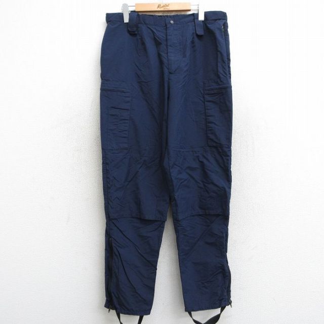 【50%OFF】W36★古着 カーゴ パンツ メンズ 90年代 90s USA製 紺 ネイビー 25may28 中古 ボトムス ロング