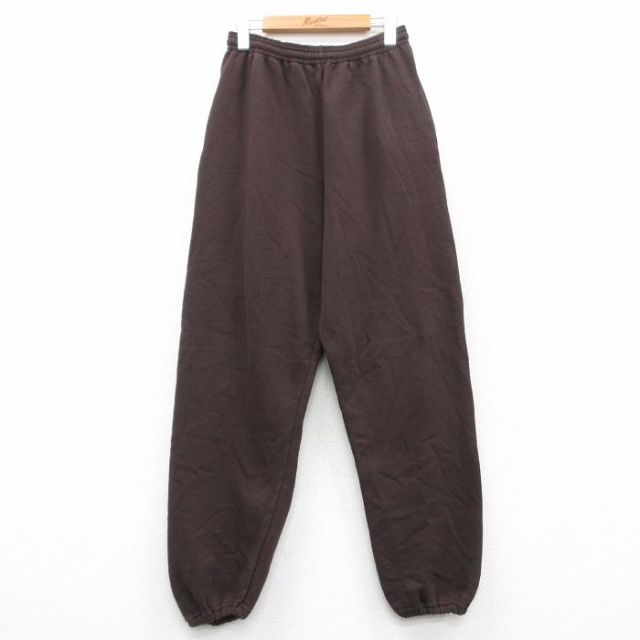 W33★古着 ラッセル スウェット パンツ メンズ 00年代 00s 無地 茶 ブラウン 25may30 中古 ボトムス ロング
