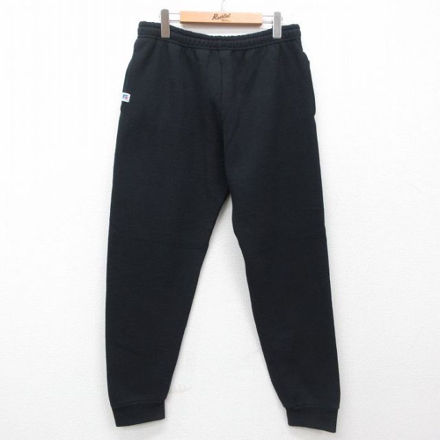 W33★古着 ラッセル スウェット パンツ メンズ 00年代 00s 黒 ブラック 25jun28 中古 ボトムス ロング
