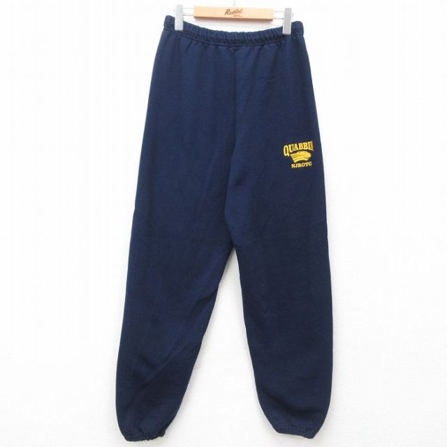 W29★古着 ジャージーズ スウェット パンツ メンズ00年代 00s QUABBIN 濃紺 ネイビー 25jun28 中古 メンズ ボトムス ロング