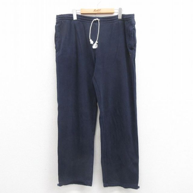 W39★古着 ラルフローレン Ralph Lauren ブランド スラックス パンツ 90年代 90s ワンポイントロゴ コットン 紺 ネイビー 25aug06 中古 メンズ ボトムス ロング