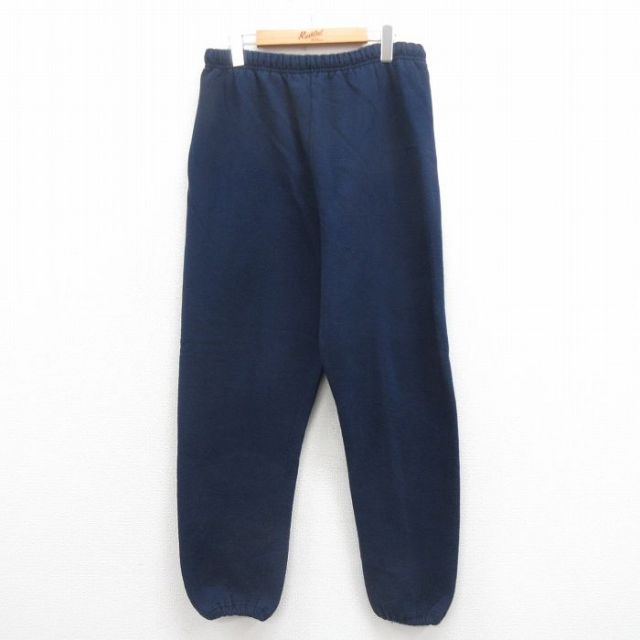 【20%OFF】W37★古着 ラッセル スウェット パンツ メンズ 90年代 90s 無地 USA製 紺 ネイビー 【spe】 25aug06 中古 ボトムス ロング