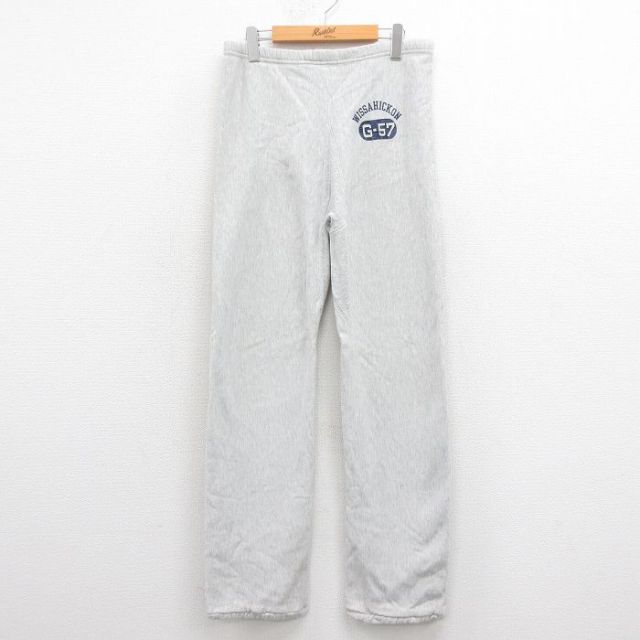 W33★古着 チャンピオン champion リバースウィーブ スウェット パンツ メンズ 80年代 80s G-57 USA製 グレー 霜降り 【spe】 25aug26 中古 ボトムス ロング
