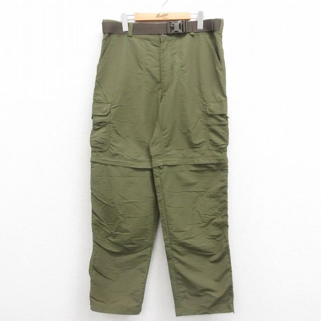 W34★古着 カベラス ナイロン パンツ メンズ 薄緑 グリーン 25aug29 中古 ボトムス ロング
