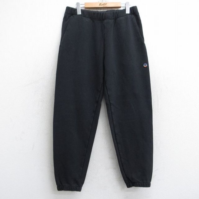 W32★古着 パタゴニア patagonia スウェット パンツ メンズ ワンポイントロゴ 黒 ブラック 25sep03 中古 ボトムス ロング