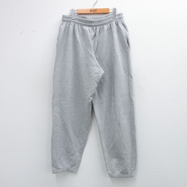 W32★古着 チャンピオン champion スウェット パンツ メンズ ワンポイントロゴ グレー 25sep04 中古 ボトムス ロング