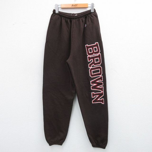 W26★古着 チャンピオン champion スウェット パンツ メンズ ブラウン 茶 25sep04 中古 ボトムス ロング