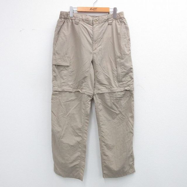 ノースフェイス 00s ナイロンパンツ ワンポイントロゴ ベージュ W36 | 古着