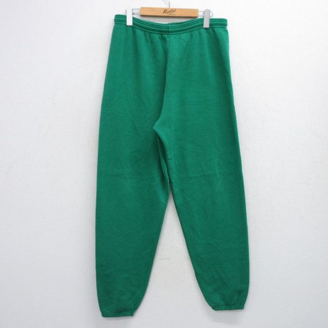 W36★古着 リー Lee スウェット パンツ メンズ 90年代 90s 無地 USA製 緑 グリーン 25oct02 中古 ボトムス ロング