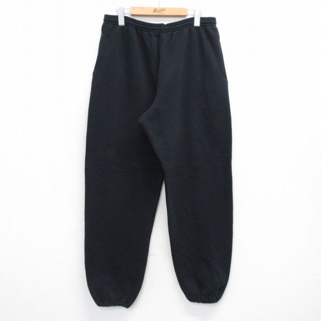 W37★古着 ラッセル スウェット パンツ メンズ 00年代 00s 無地 黒 ブラック 25oct02 中古 ボトムス ロング