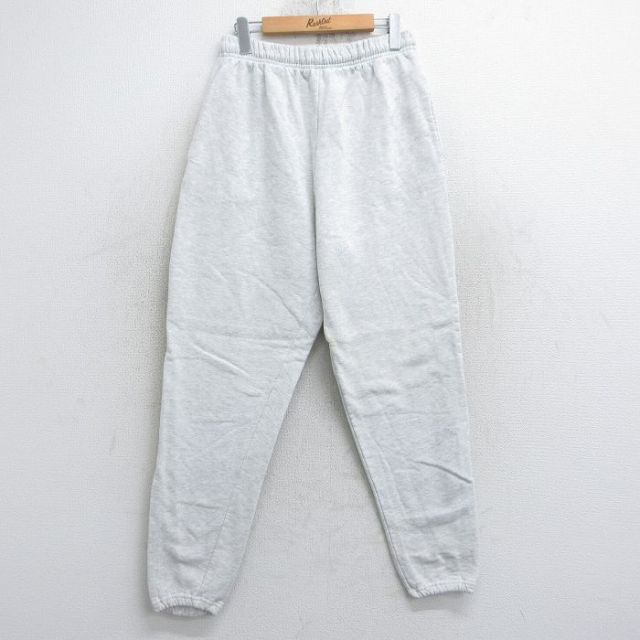 W31★古着 ラッセル スウェット パンツ メンズ 90年代 90s 無地 USA製 薄グレー 霜降り 25oct21 中古 ボトムス ロング