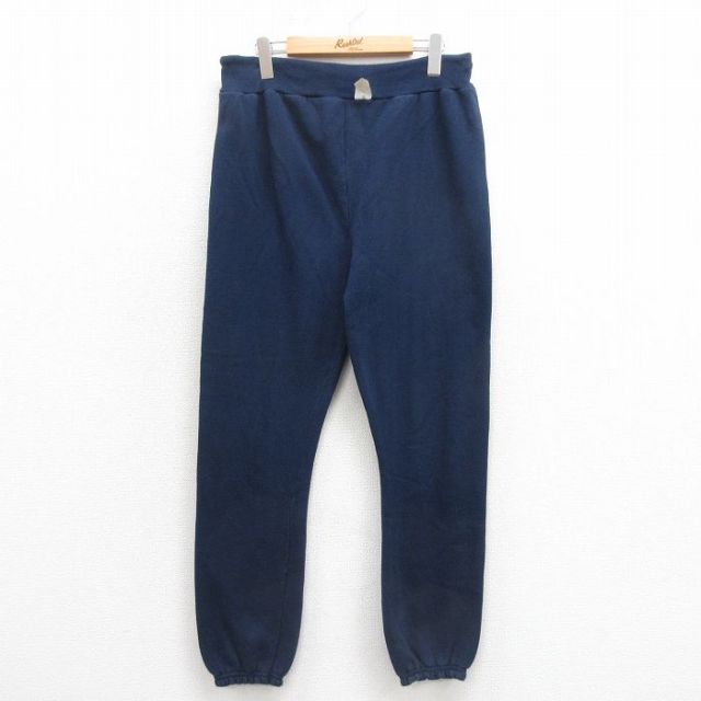 W33★古着 スウェット パンツ メンズ 80年代 80s 紺 ネイビー 25oct23 中古 ボトムス ロング