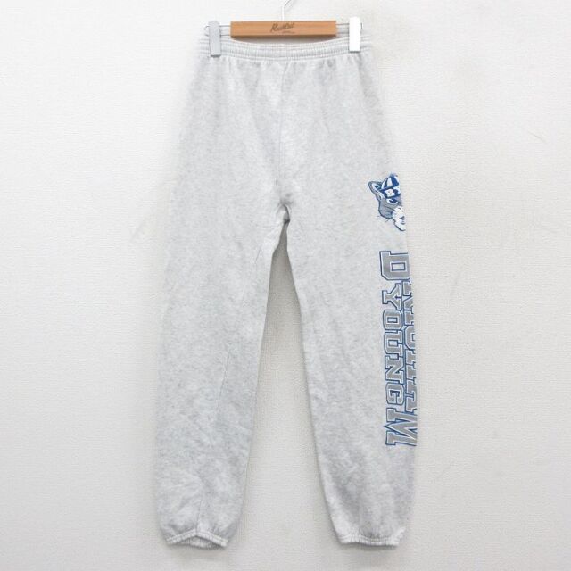 W27★古着 スウェット パンツ メンズ 90年代 90s BRIGHAM YOUNG USA製 薄グレー 霜降り 25nov21