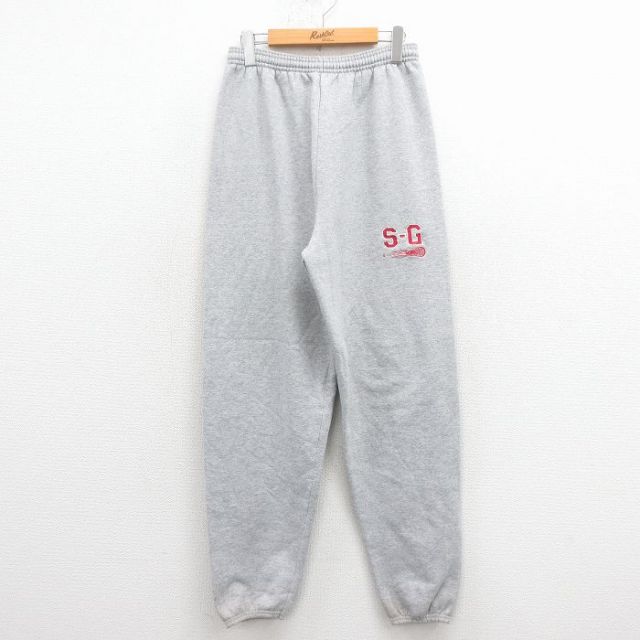 W30★古着 チャンピオン champion スウェット パンツ メンズ 00年代 00s ラクロス 薄グレー 霜降り 25dec06