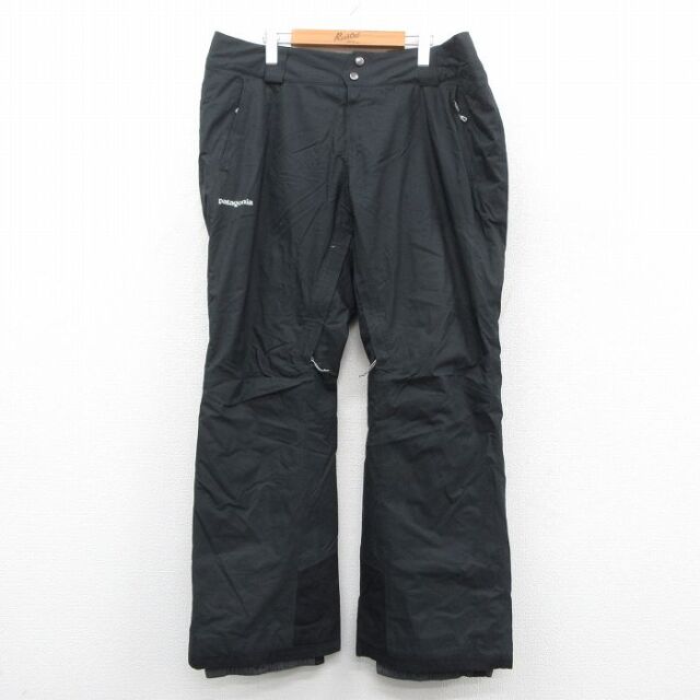 W40★古着 パタゴニア patagonia スキー パンツ メンズ ワンポイントロゴ 大きいサイズ 黒 26jan06