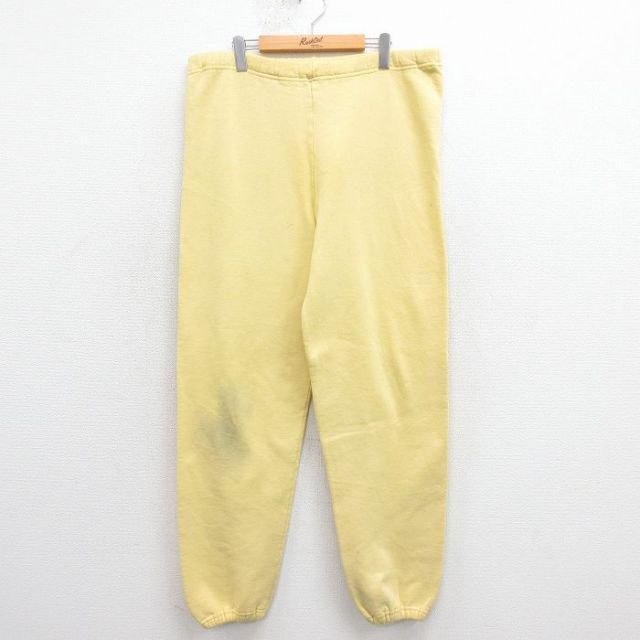 【20%OFF】ラッセル 80s スウェットパンツ 無地 イエロー W38 | 古着