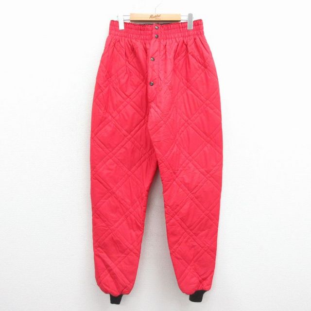【20%OFF】80s キルティングパンツ レッド W35 | 古着