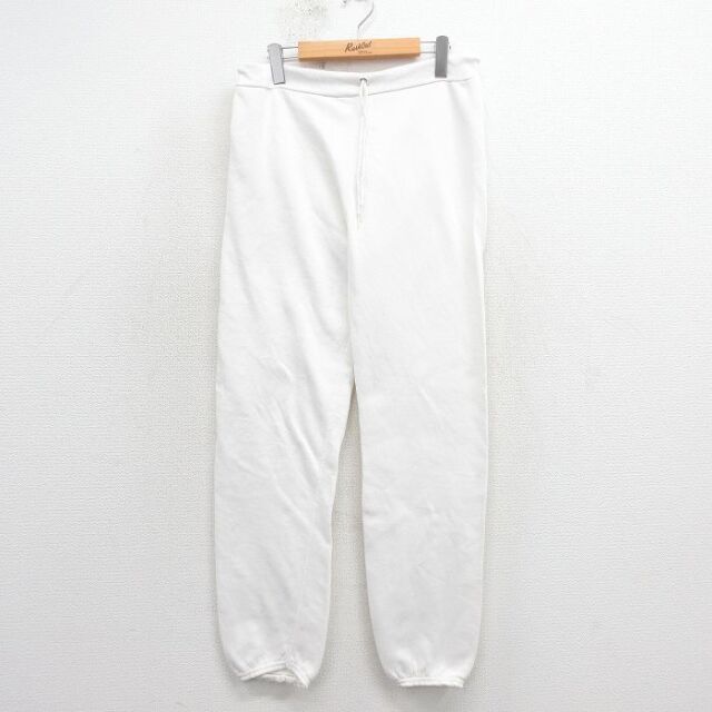 W33★古着 TULTEX スウェット パンツ メンズ 80年代 80s 無地 USA製 白 26jan24