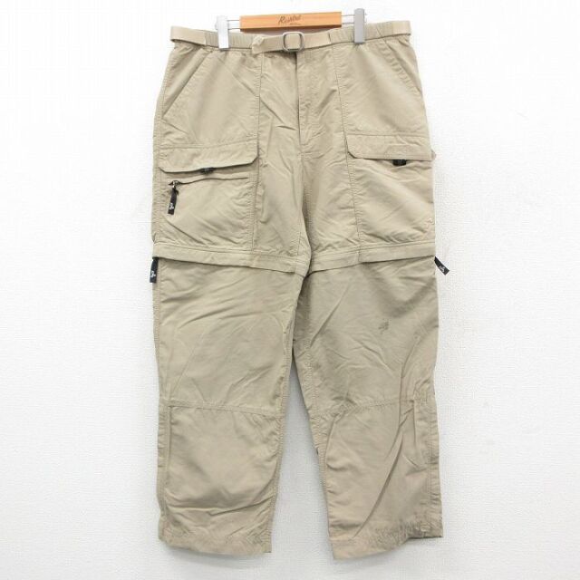 W32★古着 EMS デタッチャブル ナイロン パンツ メンズ ベージュ 26feb09