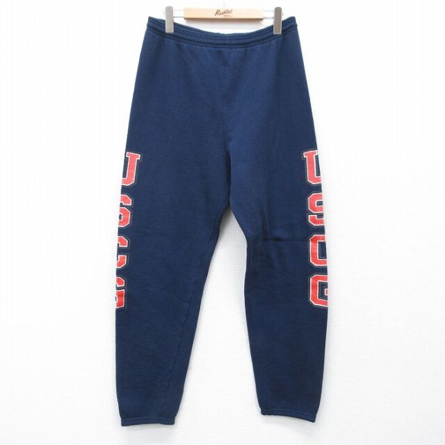 W36★古着 スウェット パンツ メンズ USCG 紺他 26feb26