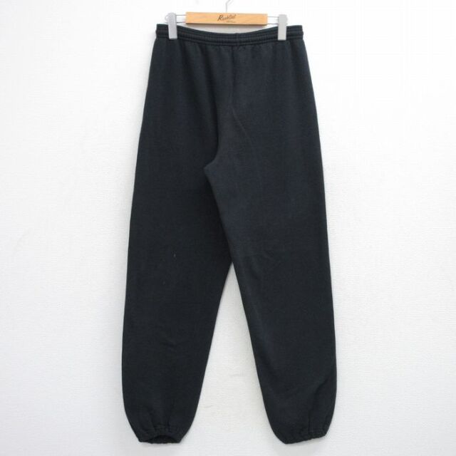 W36★古着 ジャージーズ スウェット パンツ メンズ 80年代 80s 無地 黒 26mar10
