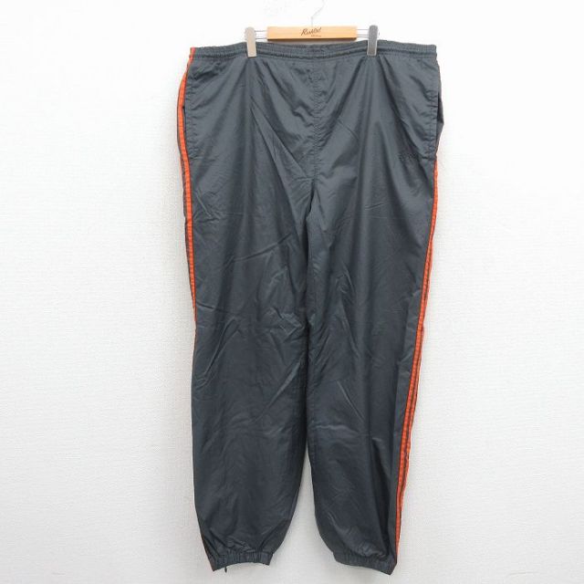アディダス 90s ナイロンパンツ ワンポイントロゴ グレー W41 | 古着