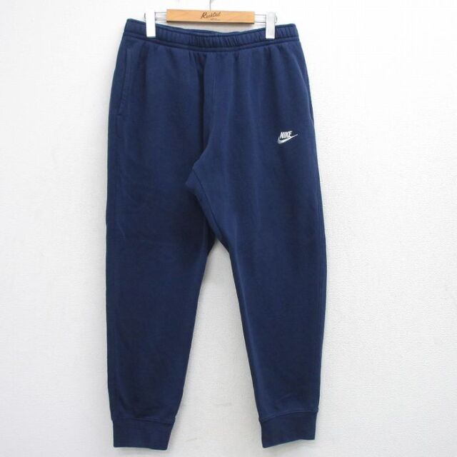 ナイキ スウェットパンツ ワンポイントロゴ ネイビー 実寸W32 | 古着