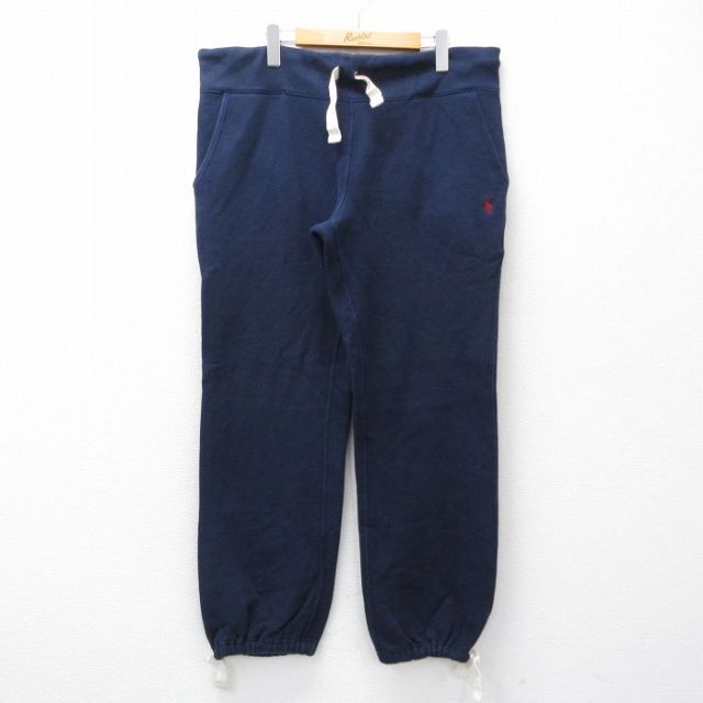 ラルフローレン 90s スウェットパンツ ワンポイントロゴ ネイビー 実寸W41 | 古着