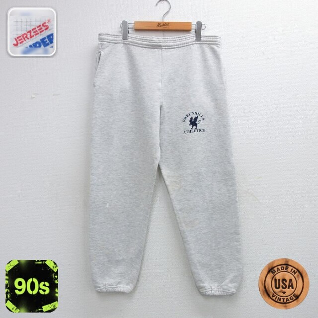 【20%OFF】ジャージーズ 90s スウェットパンツ GREENHILLS グレー 実寸W31 | 古着